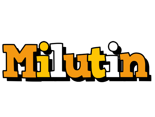 Milutin cartoon logo