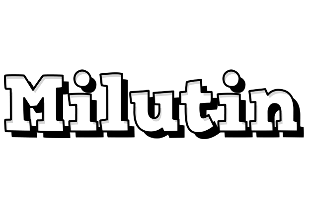 Milutin snowing logo