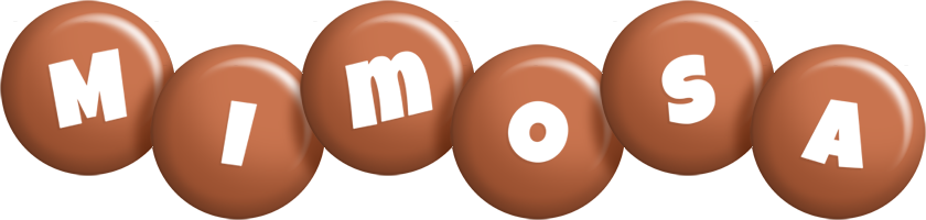 Mimosa candy-brown logo
