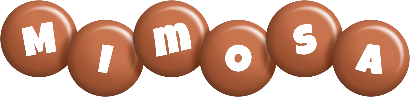 Mimosa candy-brown logo