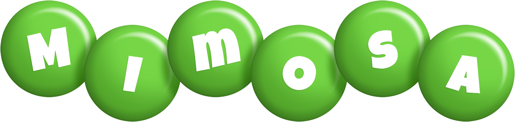 Mimosa candy-green logo