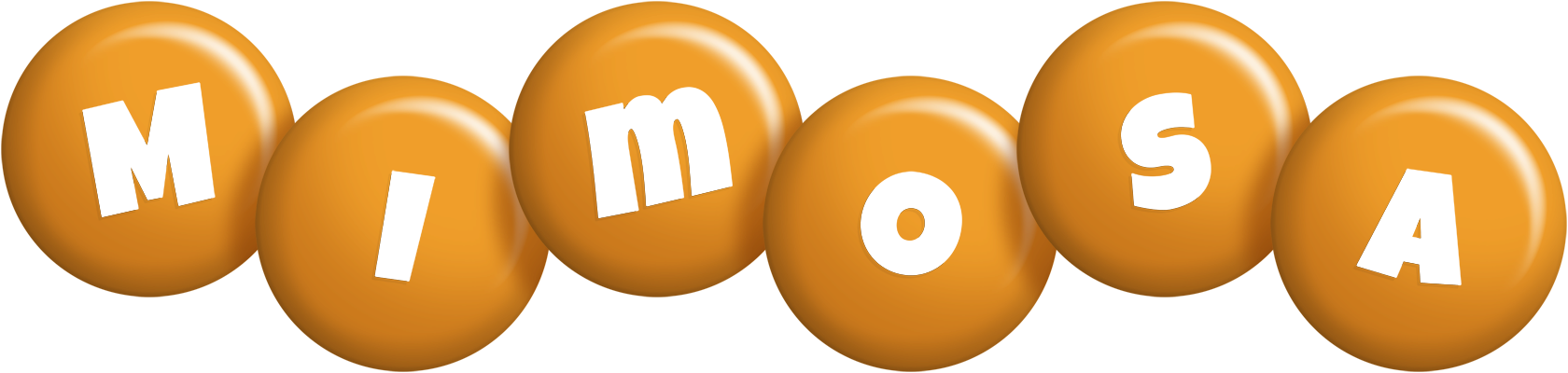 Mimosa candy-orange logo