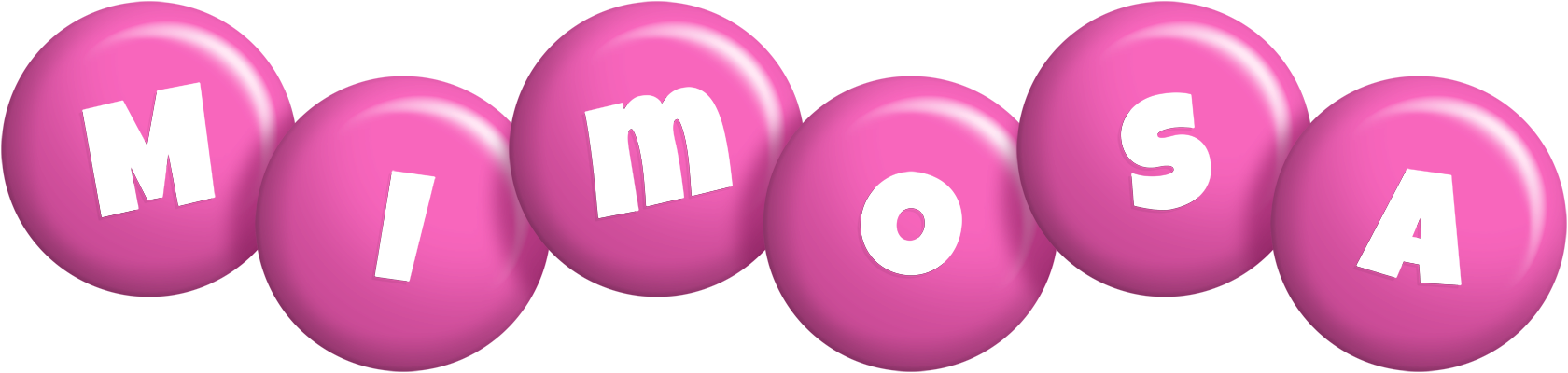 Mimosa candy-pink logo