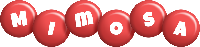 Mimosa candy-red logo