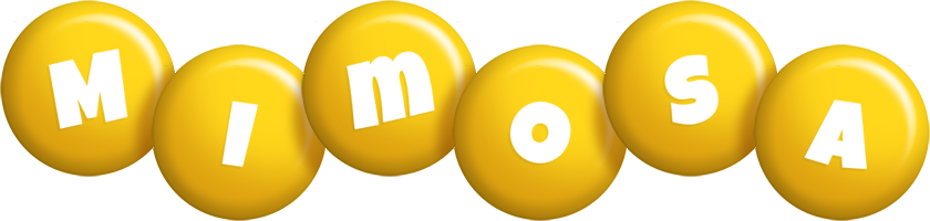 Mimosa candy-yellow logo