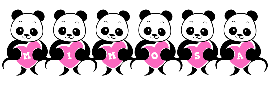Mimosa love-panda logo