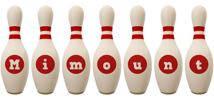 Mimount bowling-pin logo
