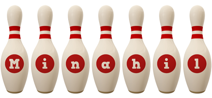 Minahil bowling-pin logo