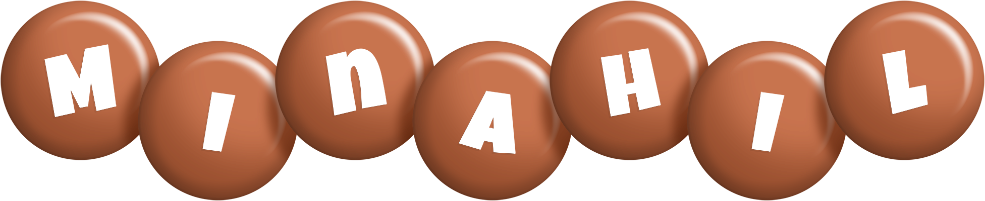 Minahil candy-brown logo