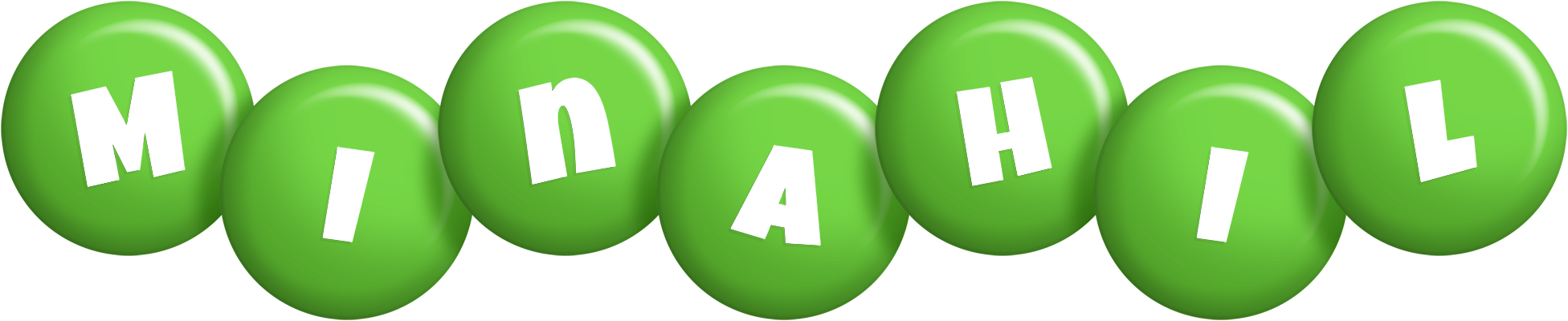 Minahil candy-green logo