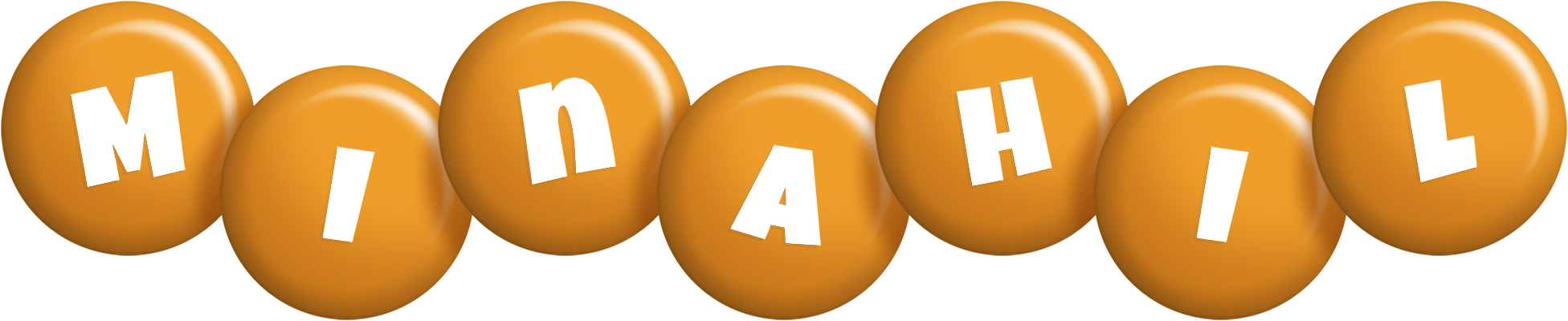 Minahil candy-orange logo