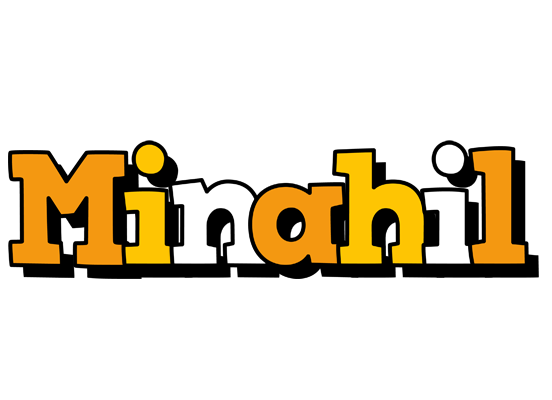 Minahil cartoon logo