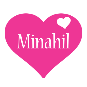 Minahil love-heart logo