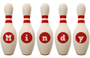 Mindy bowling-pin logo