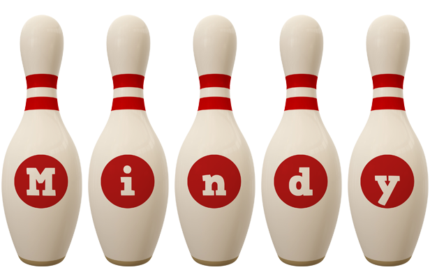 Mindy bowling-pin logo
