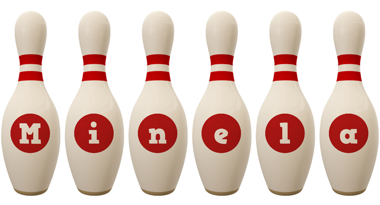 Minela bowling-pin logo