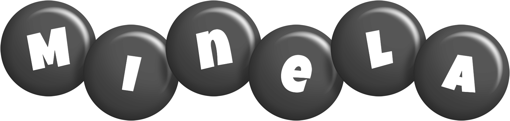 Minela candy-black logo