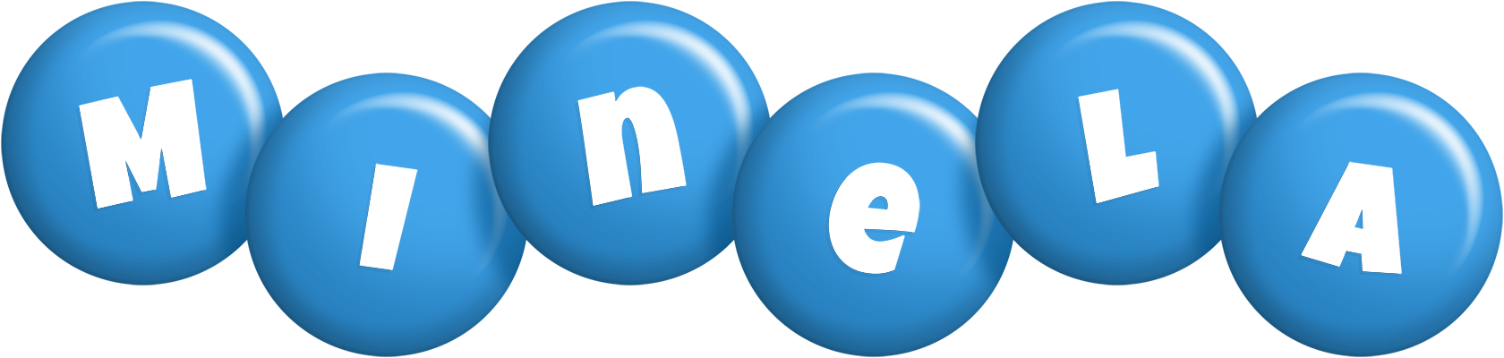 Minela candy-blue logo