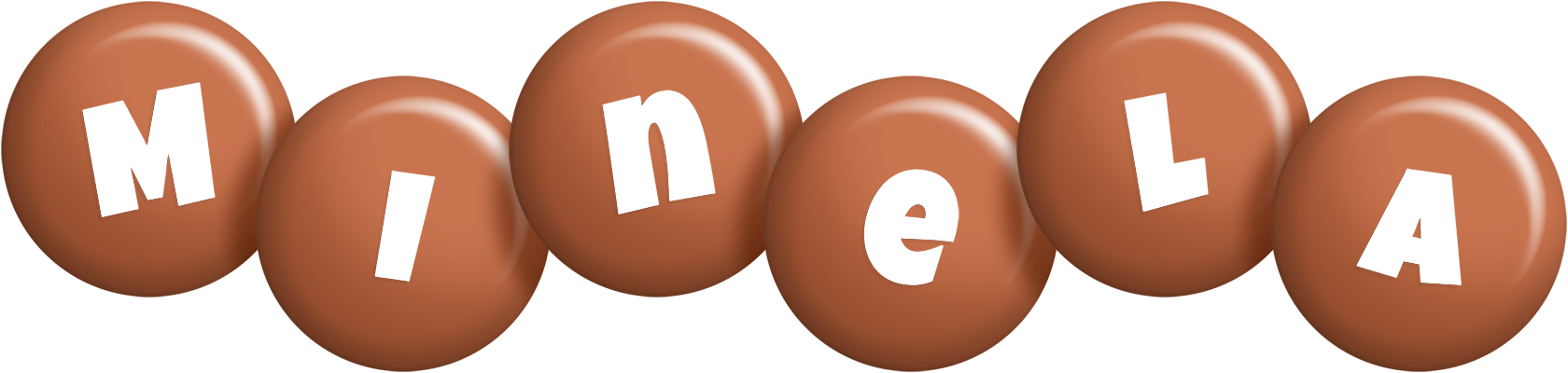 Minela candy-brown logo