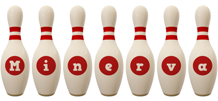 Minerva bowling-pin logo