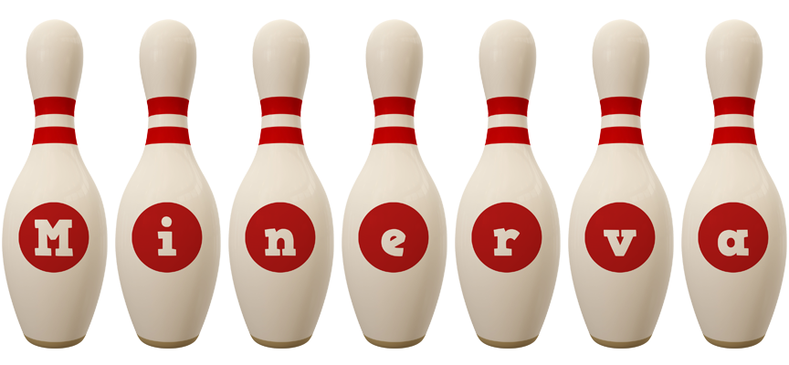 Minerva bowling-pin logo