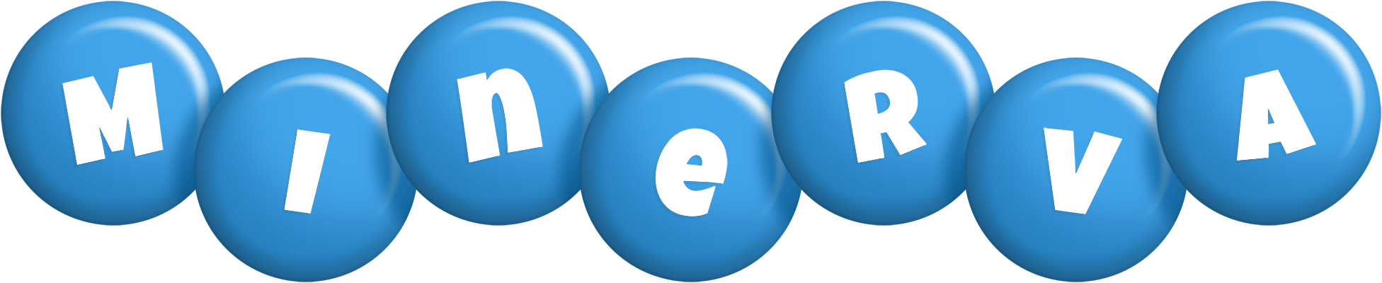 Minerva candy-blue logo