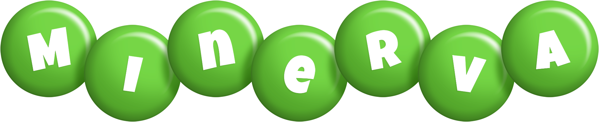 Minerva candy-green logo