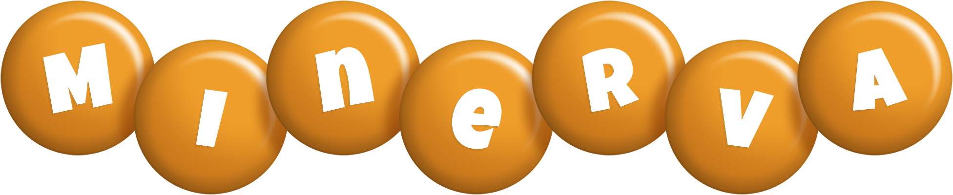Minerva candy-orange logo