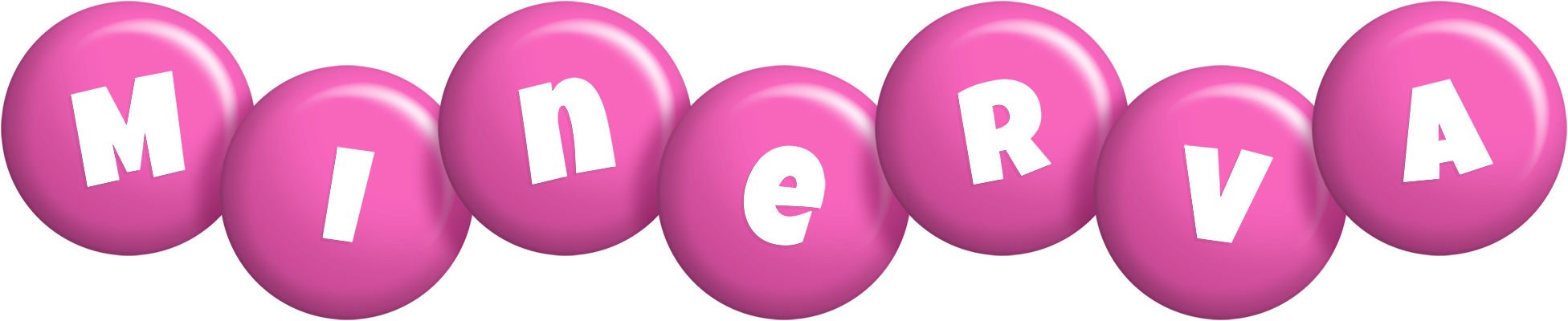 Minerva candy-pink logo