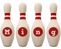 Ming bowling-pin logo