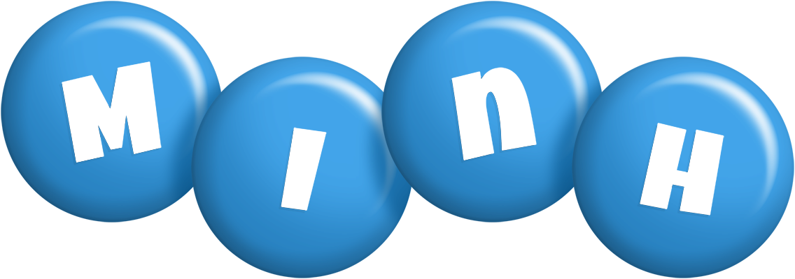 Minh candy-blue logo