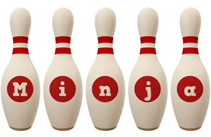 Minja bowling-pin logo