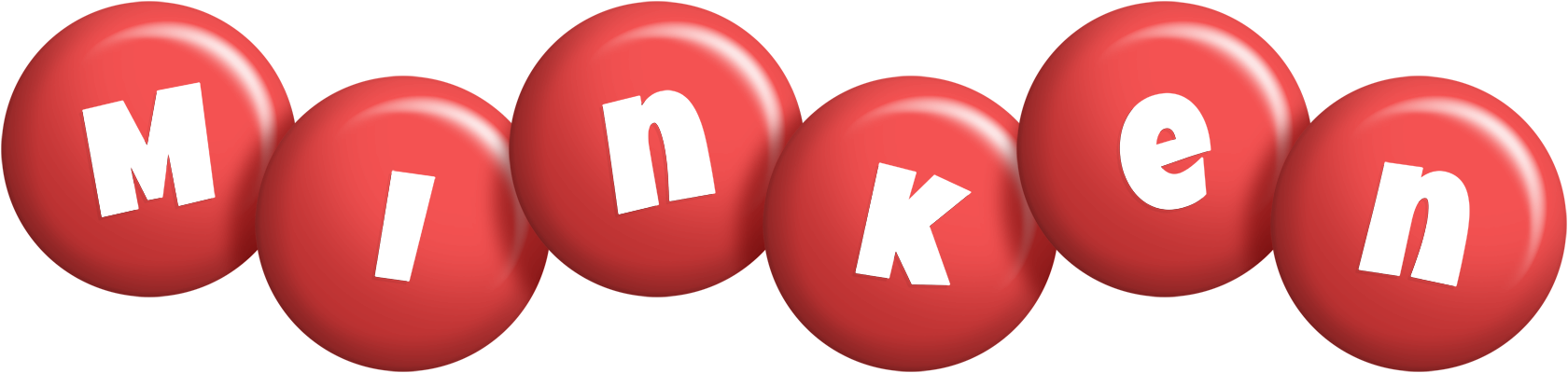 Minken candy-red logo