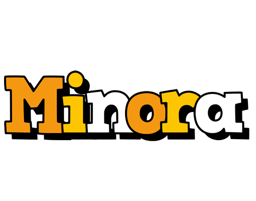 Minora cartoon logo