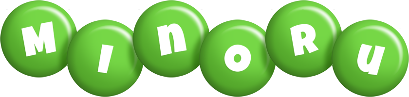 Minoru candy-green logo