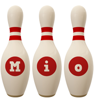 Mio bowling-pin logo