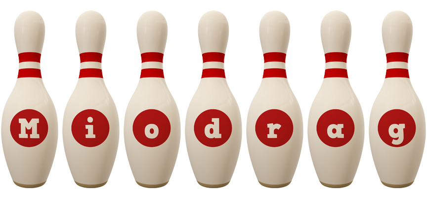 Miodrag bowling-pin logo