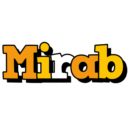 Mirab cartoon logo