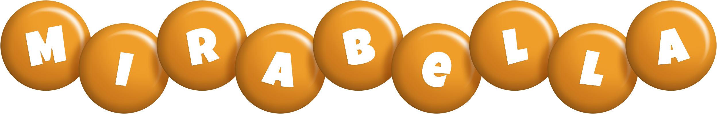 Mirabella candy-orange logo
