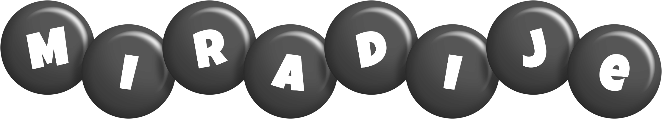Miradije candy-black logo