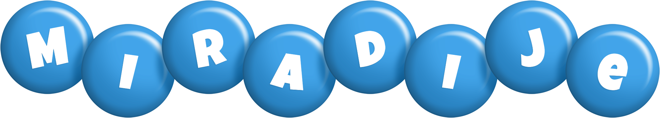 Miradije candy-blue logo