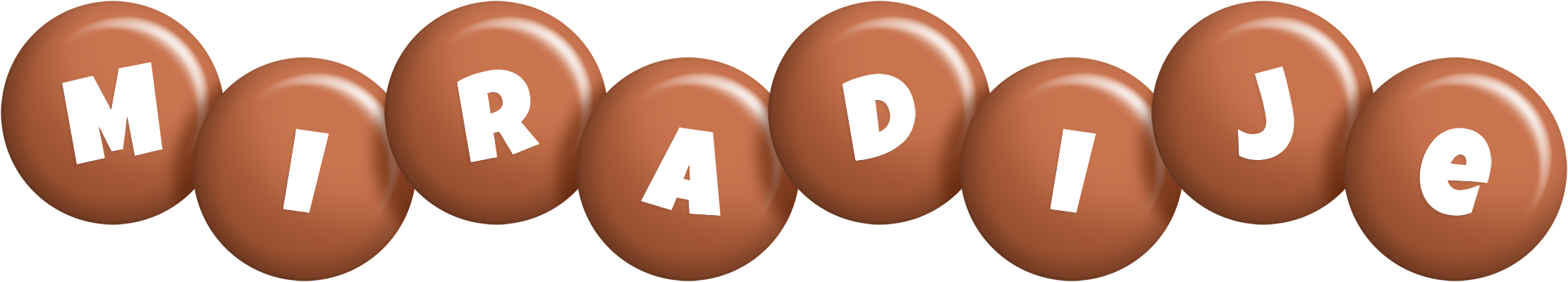 Miradije candy-brown logo