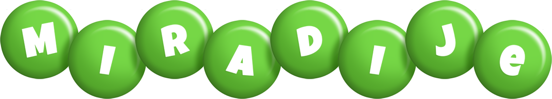 Miradije candy-green logo