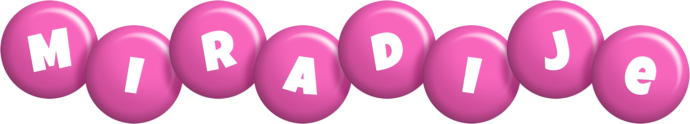 Miradije candy-pink logo