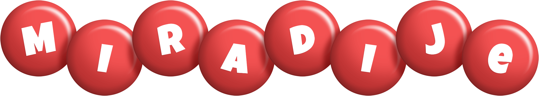 Miradije candy-red logo