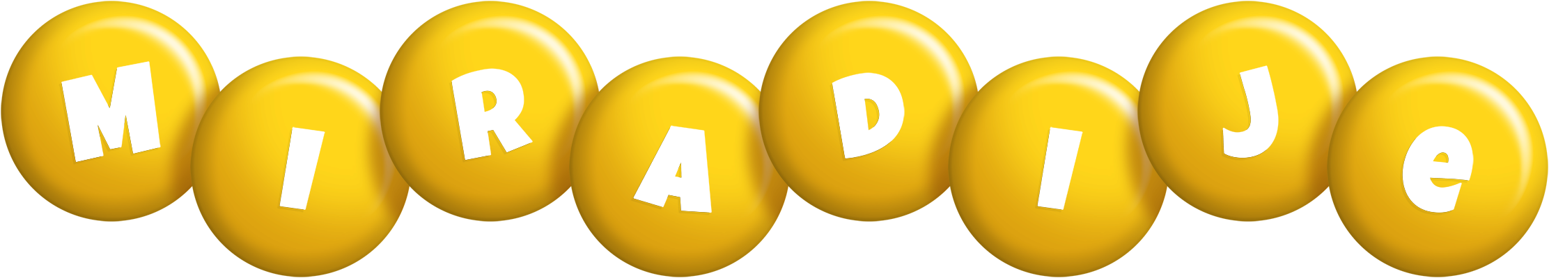 Miradije candy-yellow logo
