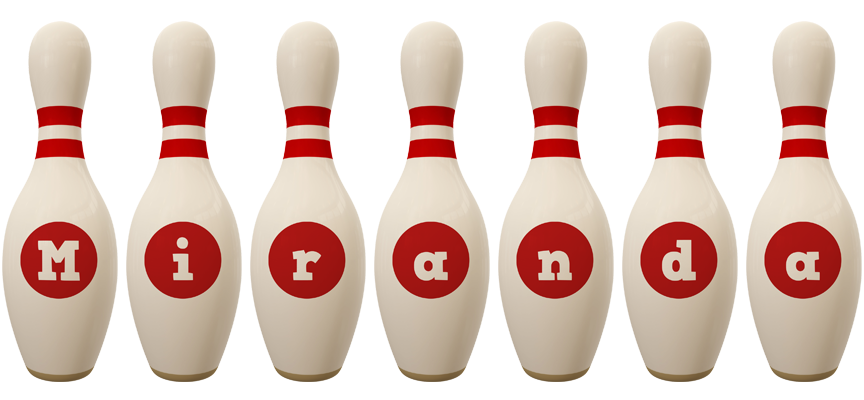Miranda bowling-pin logo