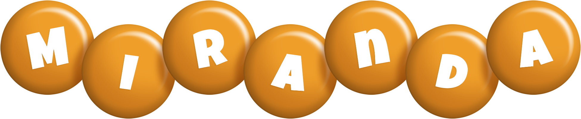 Miranda candy-orange logo