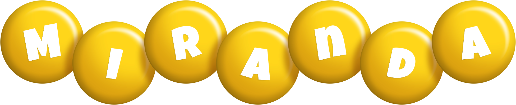 Miranda candy-yellow logo