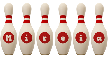 Mireia bowling-pin logo